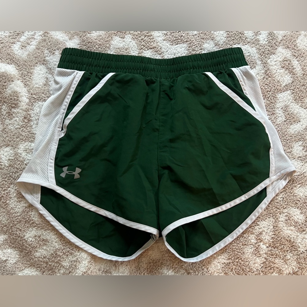 Forest Green Under Armor Shorts with Pockets